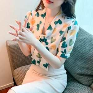 Importé - Chemiser Femmes Manches Longues En Mousseline De Soie