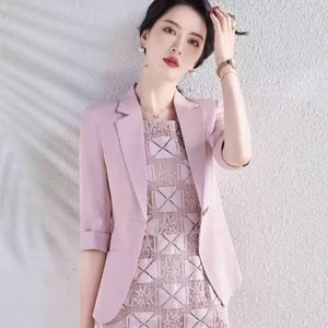 Importé - Ensemble Costume Femme Deux Pièces Manches Trois-Quarts