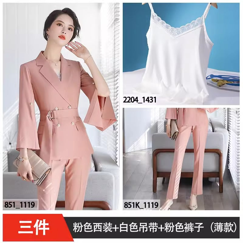 Importé - Ensemble Costume Femme Style De Déesse A Col Tailleur 3 Pièces