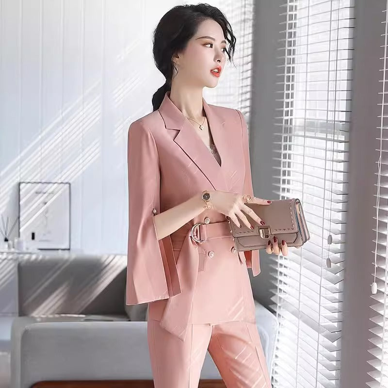 Importé - Ensemble Costume Femme Style De Déesse A Col Tailleur 3 Pièces