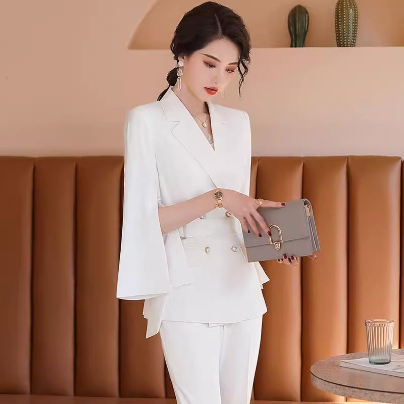 Importé Ensemble Costume Femme Style De Déesse A Col Tailleur Pièces