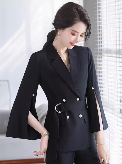 Importé - Ensemble Costume Femme Style De Déesse A Col Tailleur 3 Pièces