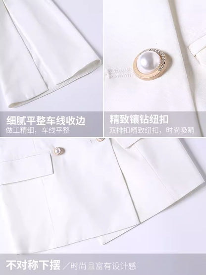 Importé - Ensemble Costume Femme Style De Déesse A Col Tailleur 3 Pièces