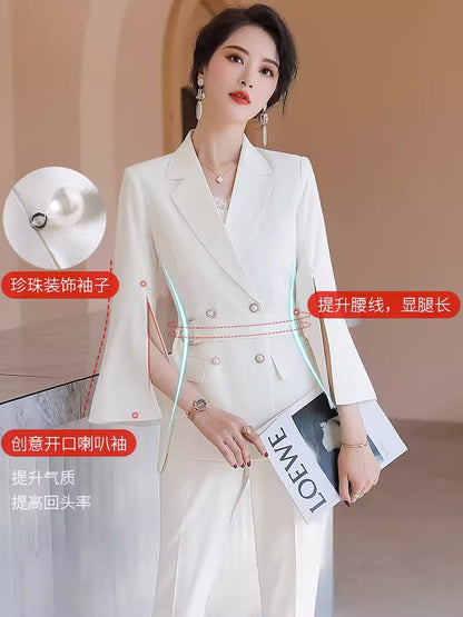 Importé - Ensemble Costume Femme Style De Déesse A Col Tailleur 3 Pièces