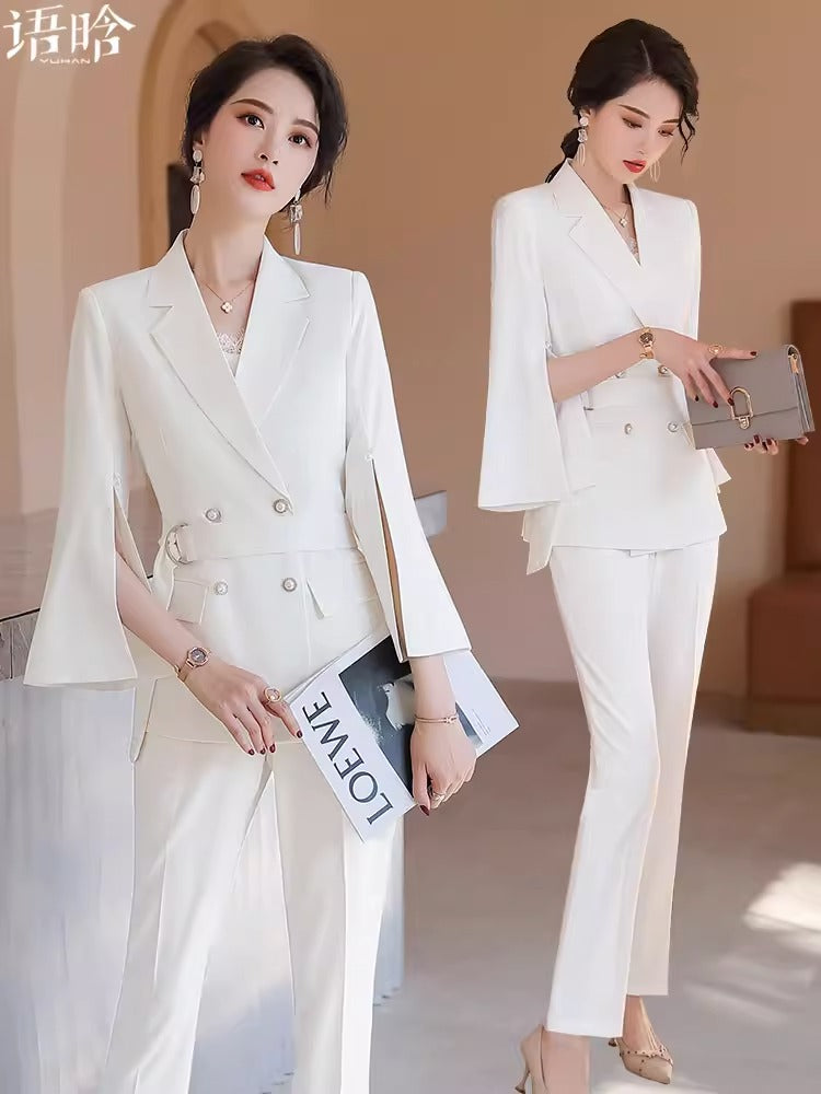 Importé - Ensemble Costume Femme Style De Déesse A Col Tailleur 3 Pièces