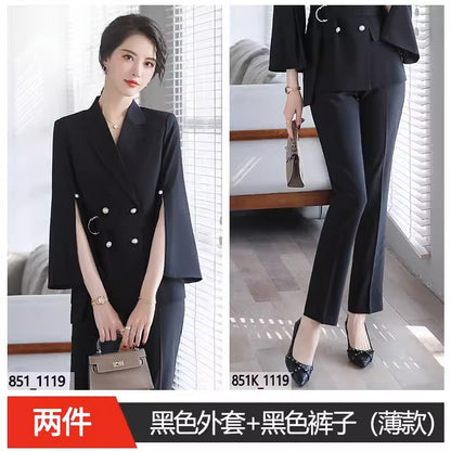 Importé - Ensemble Costume Femme Style De Déesse A Col Tailleur 3 Pièces