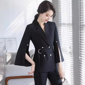 Importé - Ensemble Costume Femme Style De Déesse A Col Tailleur 3 Pièces