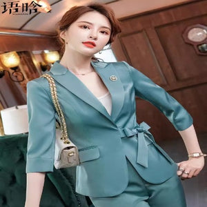 Importé - Ensemble Costume Femme Slim Deux Pièces