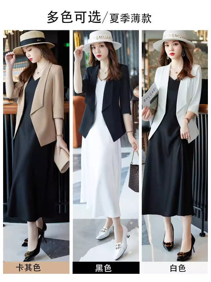 Importé - Ensemble Blazer Femme Slim Décontracté Deux Pièces