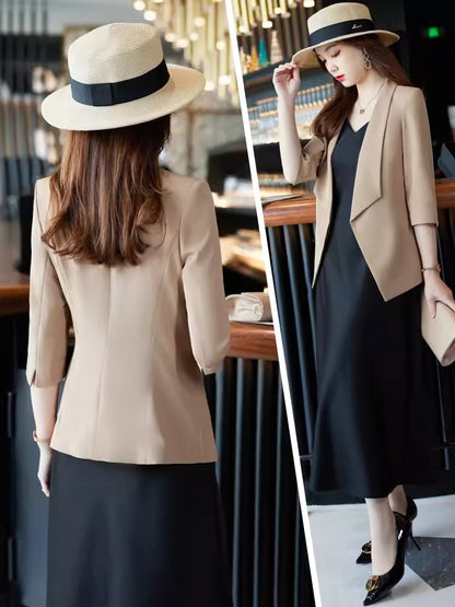Importé - Ensemble Blazer Femme Slim Décontracté Deux Pièces