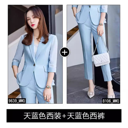 Importé - Ensemble Blazer Femme Slim Décontracté 3 Pièces En Maille