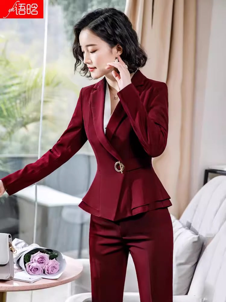 Importé - Ensemble Costume Femme D'Affaire Slim Décontracté 2 Pièces