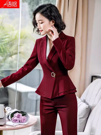 Importé - Ensemble Costume Femme D'Affaire Slim Décontracté 2 Pièces