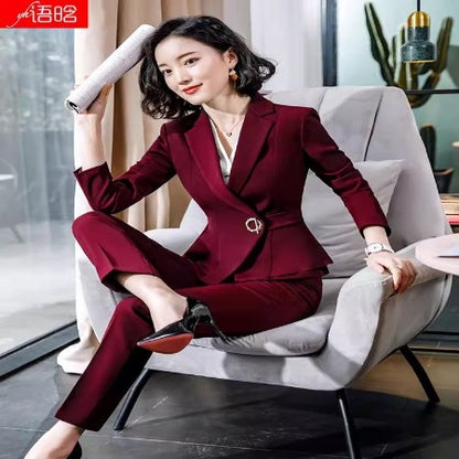 Importé - Ensemble Costume Femme D'Affaire Slim Décontracté 2 Pièces