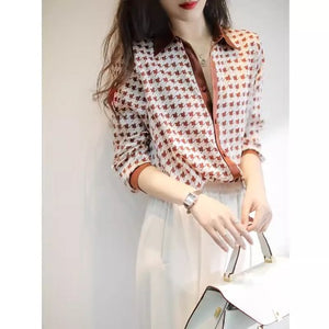 Importé - Chemiser Femmes Manches Longues Tendance En Soie