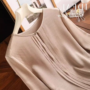 Importé - Chemiser Femmes Manches Longues Col Rond En Soie