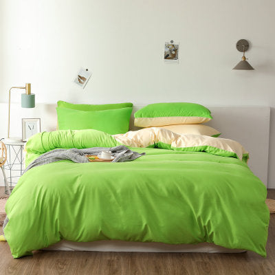 Importé - Ensemble Couette + Drap de Lit + 2 Taie En Microfibre 4 Pièces