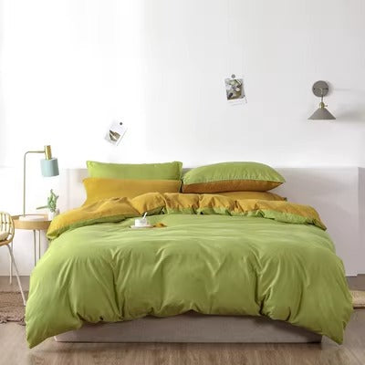 Importé - Ensemble Couette + Drap de Lit + 2 Taie En Microfibre 4 Pièces