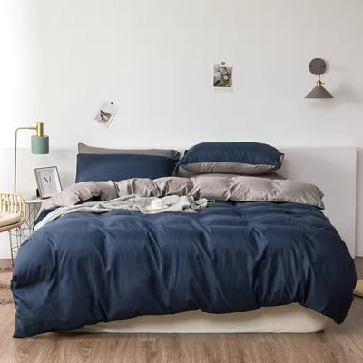 Importé - Ensemble Couette + Drap de Lit + 2 Taie En Microfibre 4 Pièces