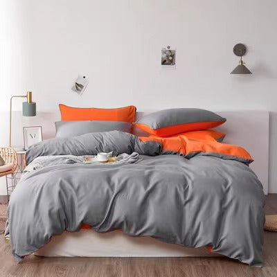 Importé - Ensemble Couette + Drap de Lit + 2 Taie En Microfibre 4 Pièces