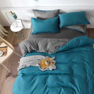 Importé - Ensemble Couette + Drap de Lit + 2 Taie En Microfibre 4 Pièces