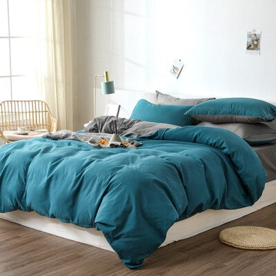 Importé - Ensemble Couette + Drap de Lit + 2 Taie En Microfibre 4 Pièces
