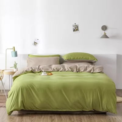Importé - Ensemble Couette + Drap de Lit + 2 Taie En Microfibre 4 Pièces