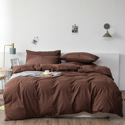 Importé - Ensemble Couette + Drap de Lit + 2 Taie En Microfibre 4 Pièces