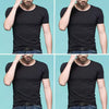 Importé - Pack 4 T-Shirts Corps pour Homme Manches Courtes 100% Coton