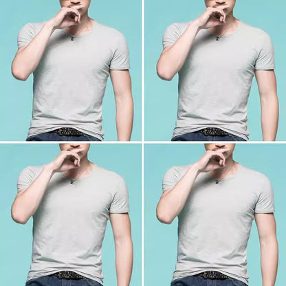 Importé - Pack 4 T-Shirts Corps pour Homme Manches Courtes 100% Coton