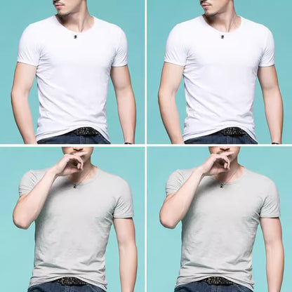 Importé - Pack 4 T-Shirts Corps pour Homme Manches Courtes 100% Coton