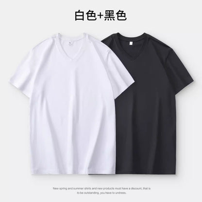 Importé - Pack 2 T-Shirt Coton Homme Col V Manche Courte