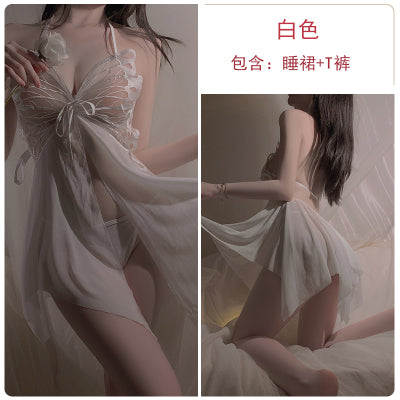Importe - Pyjama Nuisette Femme Col V Manches Longues