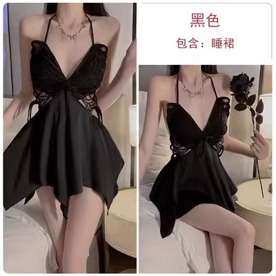Importe - Pyjama Nuisette Femme Col V Manches Longues
