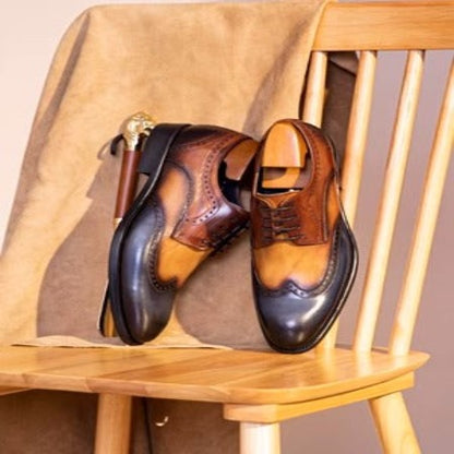 Importé - Chaussure Homme Mocassin Britannique Rétro En Cuir Véritable