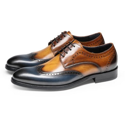 Importé - Chaussure Homme Mocassin Britannique Rétro En Cuir Véritable