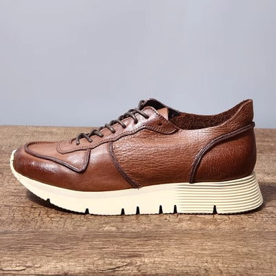 Importé - Chaussure Homme Sport Britanniques Rétro Décontractées En Cuir