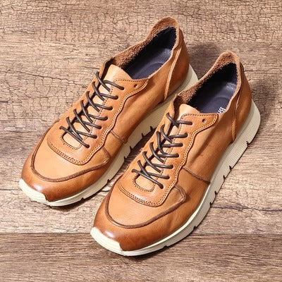 Importé - Chaussure Homme Sport Britanniques Rétro Décontractées En Cuir