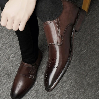 Importé - Chaussure Homme Mocassin Richelieu en Cuir