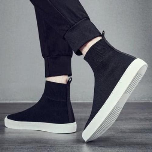Importé - Chaussure Homme Sport Baskets Montantes En Stretch