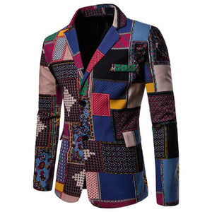 Importé - Veste Blazer Homme Décontracté Motifs Ethiques