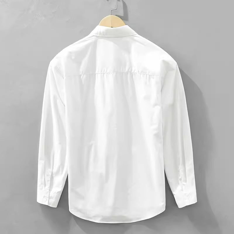 Importé - Chemise Pur Coton Rayures Homme Manches Longues