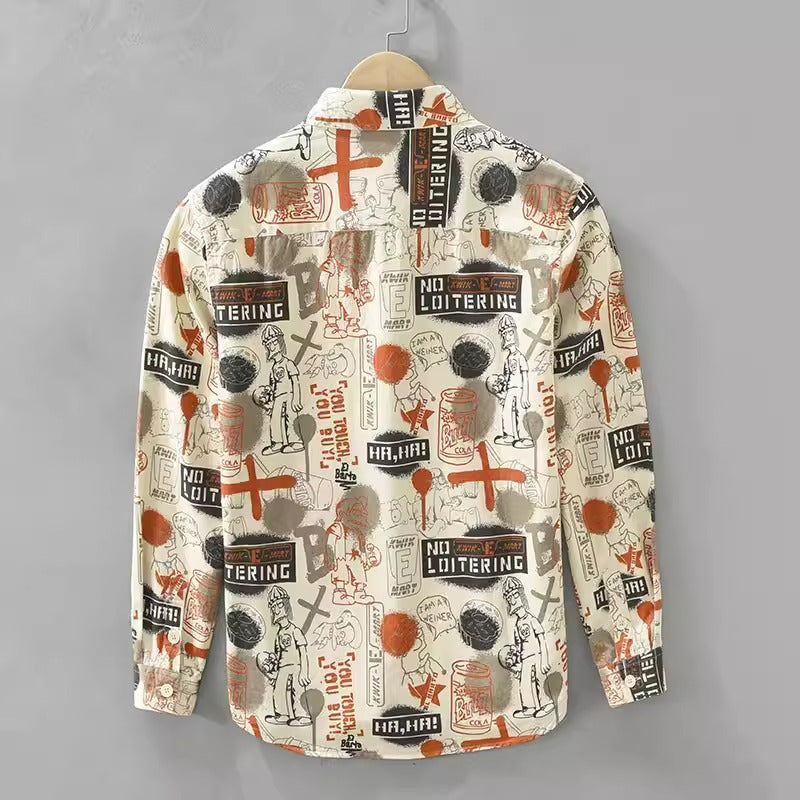 Importé - Chemise Pur Coton Ethnique Homme Manches Longues