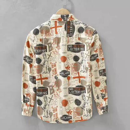 Importé - Chemise Pur Coton Ethnique Homme Manches Longues