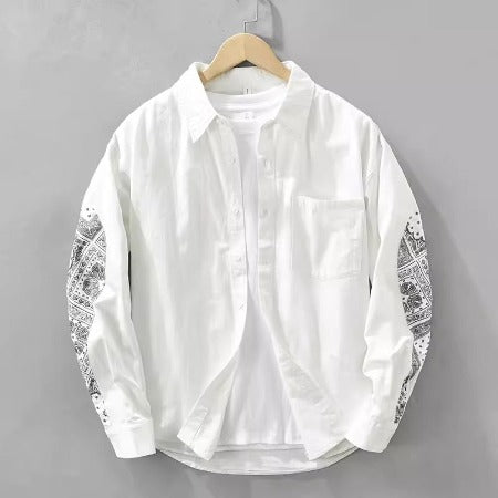 Importé - Chemise Pur Coton Homme Tendance Manches Longues