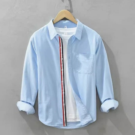 Importé - Chemise Oxford Pur Coton Homme Manches Longues