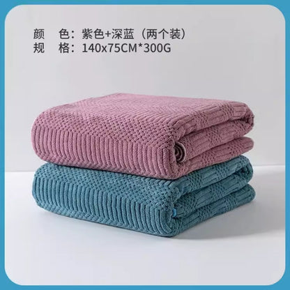 Importé - Lot de 2 Serviettes De Bain Ultra Douces Absorbantes à Séchage Rapide