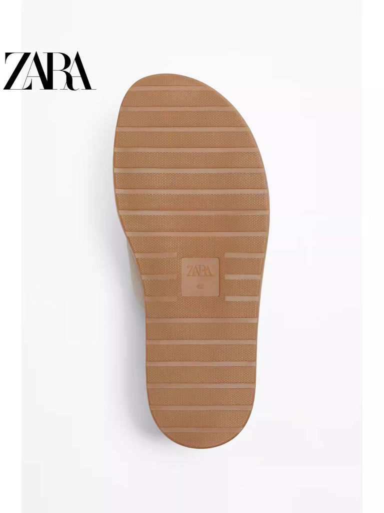 Importé - ZARA NEW - Chaussure Homme Sandales 100℅ Cuir Daim