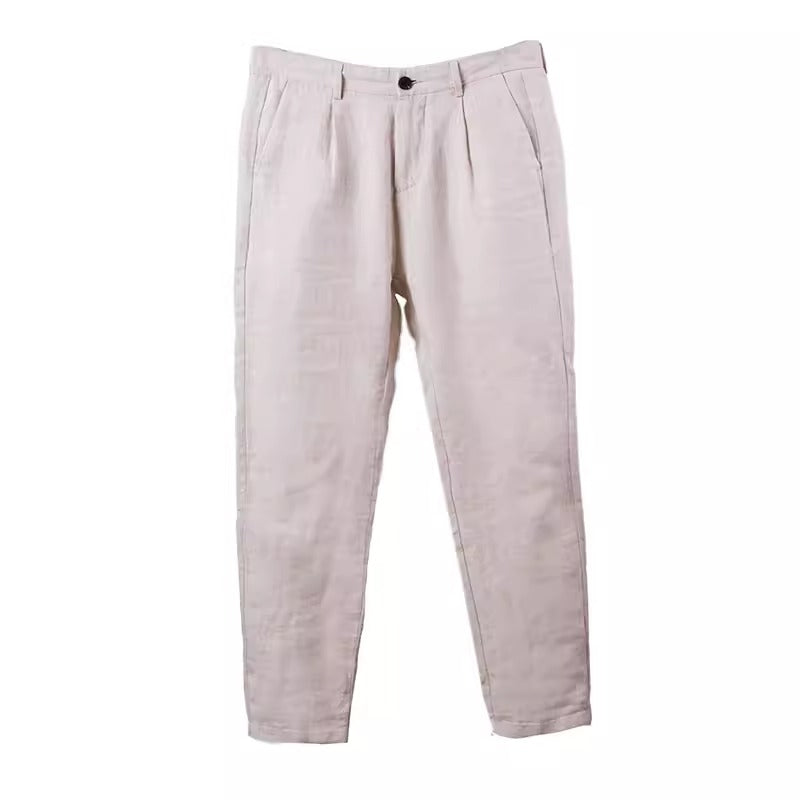 Importé - Pantalon 100% En Lin Décontracté Pour Homme