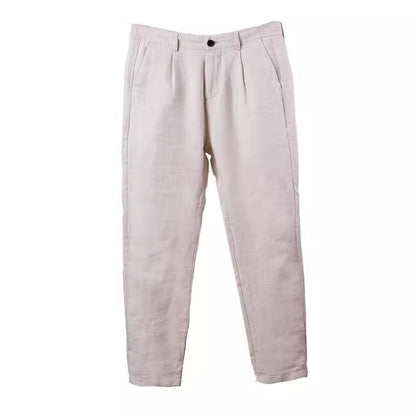 Importé - Pantalon 100% En Lin Décontracté Pour Homme